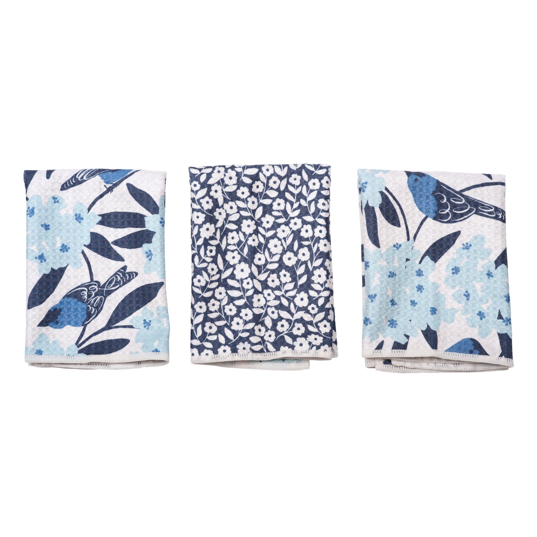Mighty Mini Towel (Set of 3) Reversible - Nuthatch Birdsong - Once Again Home Co.