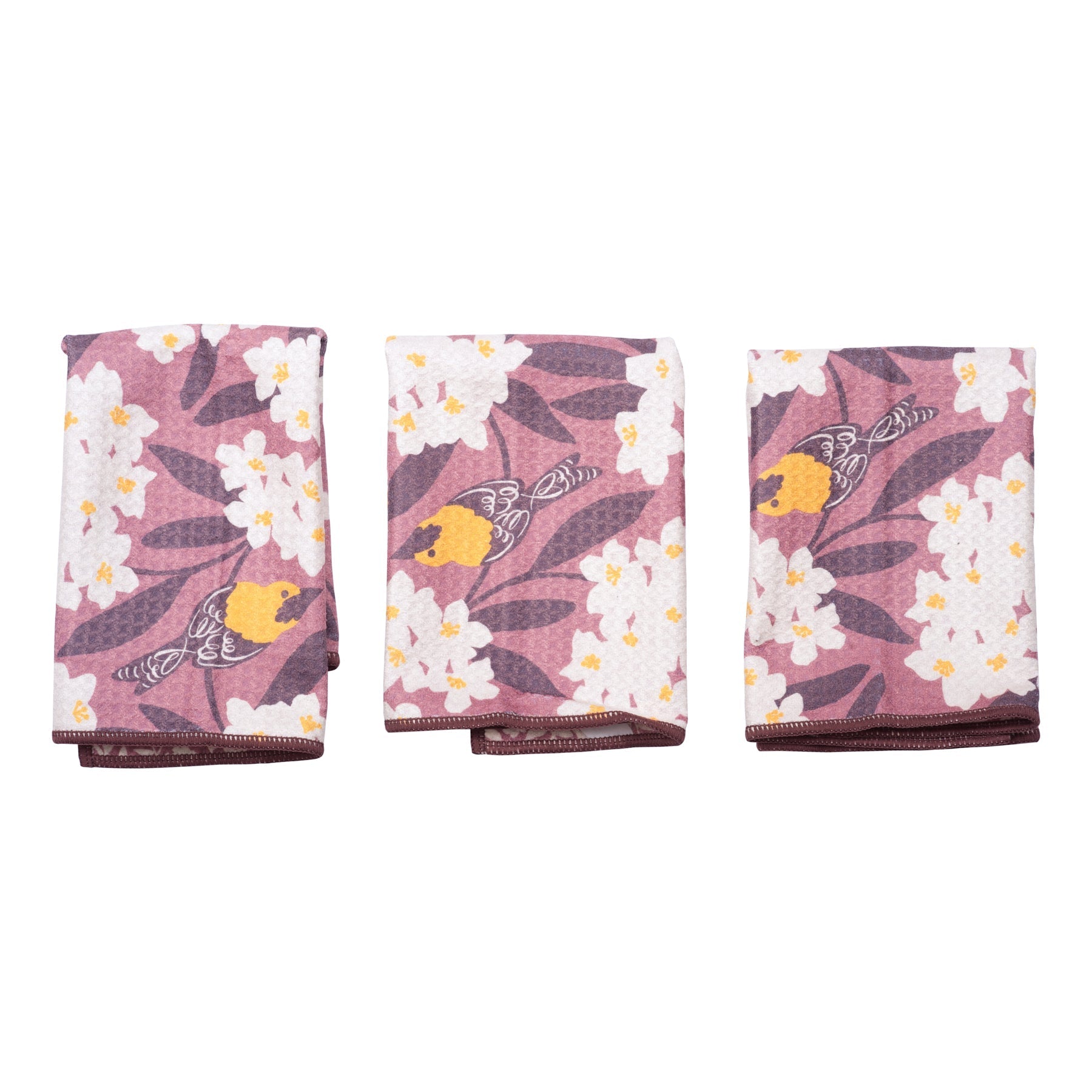 Mighty Mini Towel (Set of 3) Reversible - Nuthatch Birdsong - Once Again Home Co.