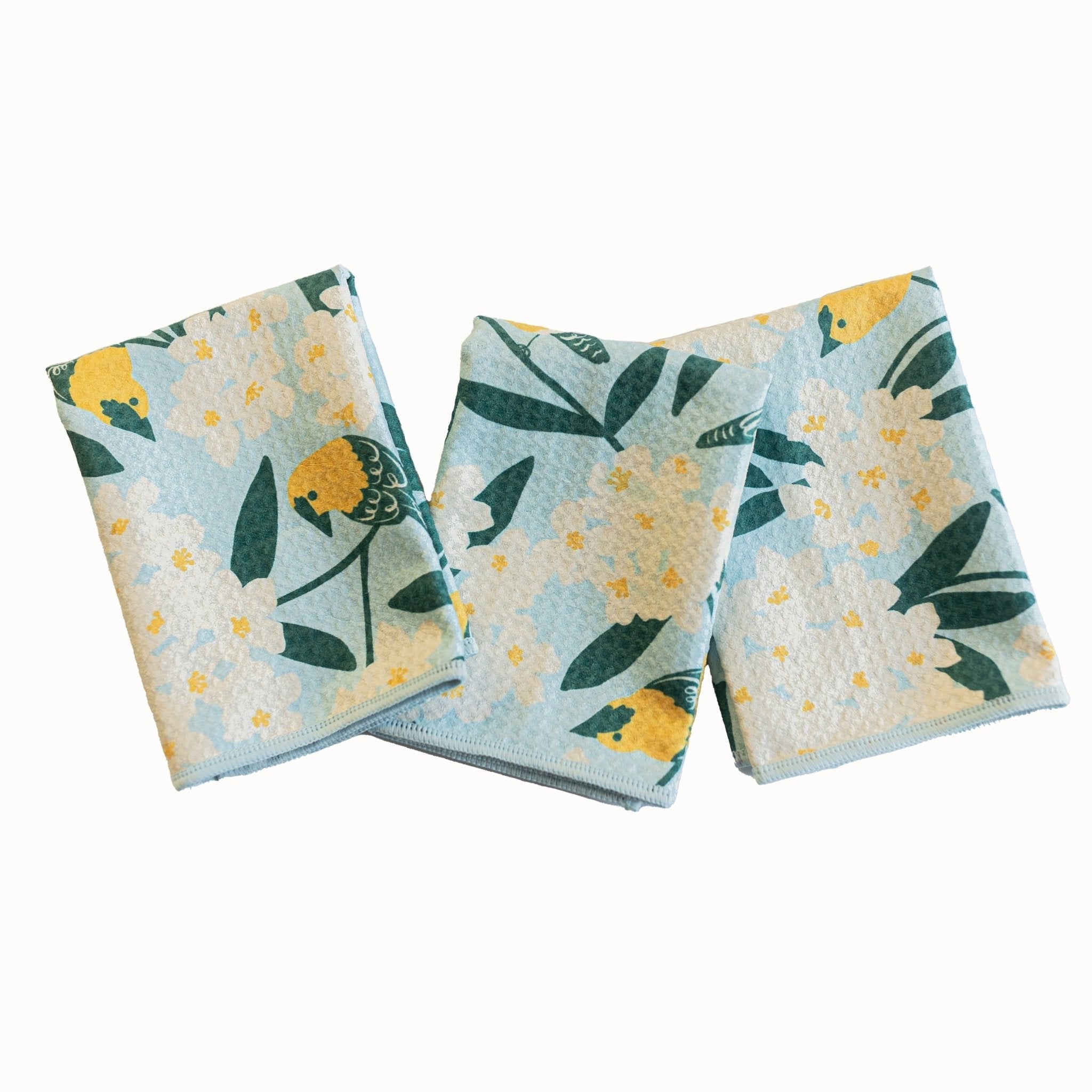 Mighty Mini Towel (Set of 3) Reversible - Nuthatch Birdsong - Once Again Home Co.