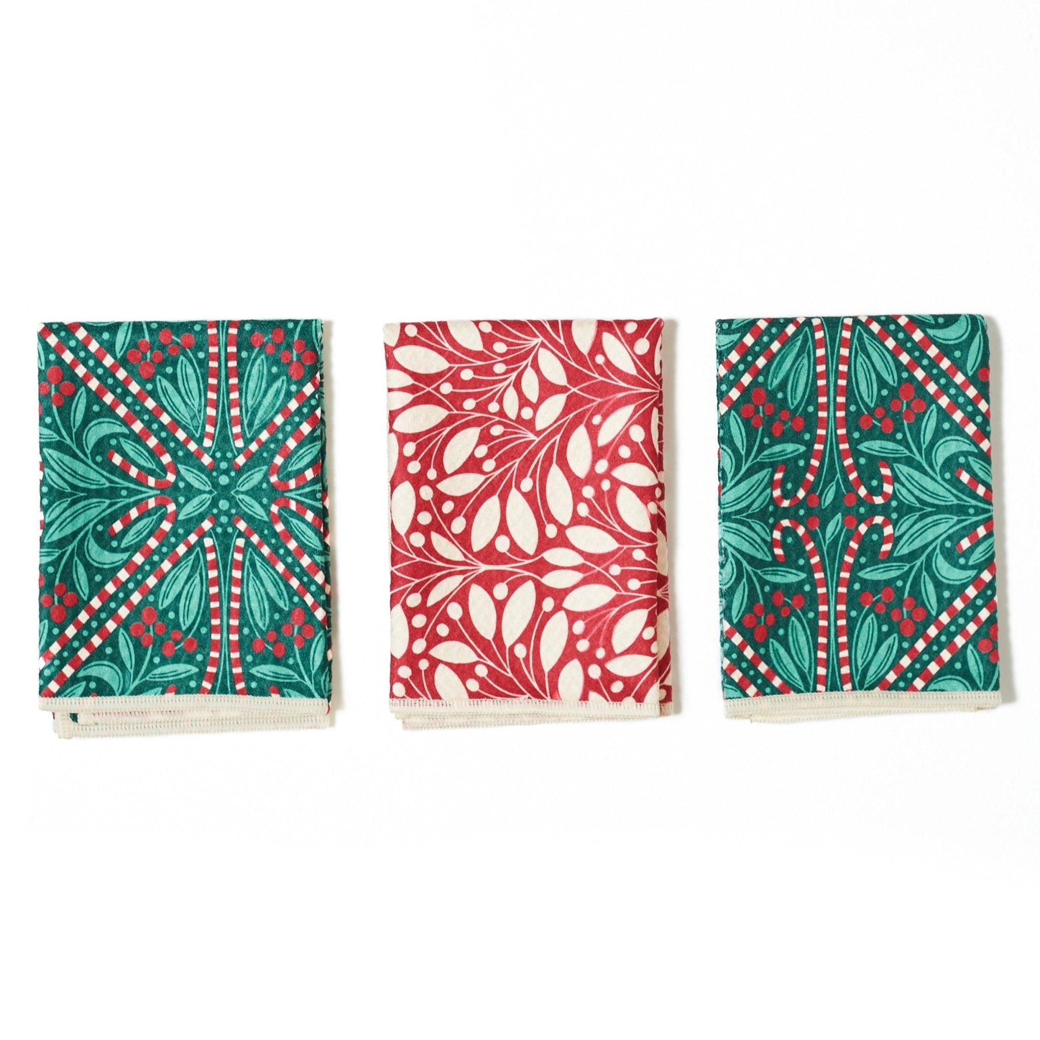 Mighty Mini Towel (Set of 3) Reversible - Rebecca Jane Woolbright Candy Maze - Once Again Home Co.