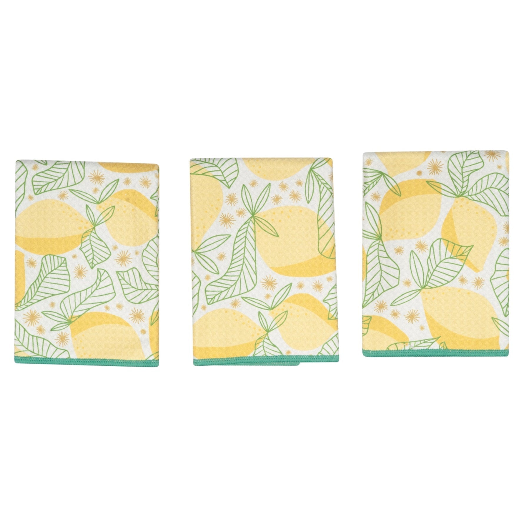 Mighty Mini Towel (Set of 3) Reversible - Rebecca Jane Woolbright Lemon Sparkle - Once Again Home Co.