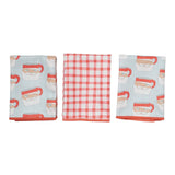 Mighty Mini Towel (Set of 3) Reversible - Sara Fitz Santa Mug - Once Again Home Co.