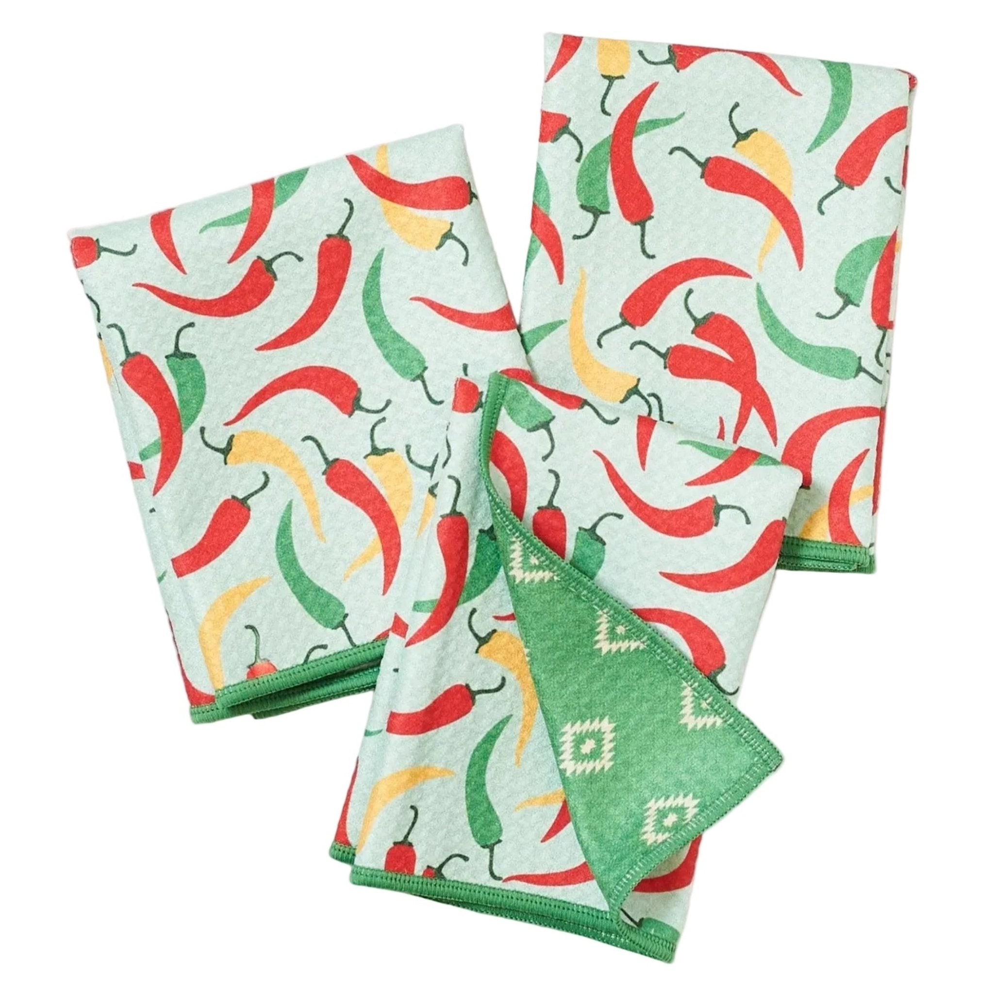 Mighty Mini Towel (Set of 3) Reversible - Signature Collection Chili Peppers - Once Again Home Co.