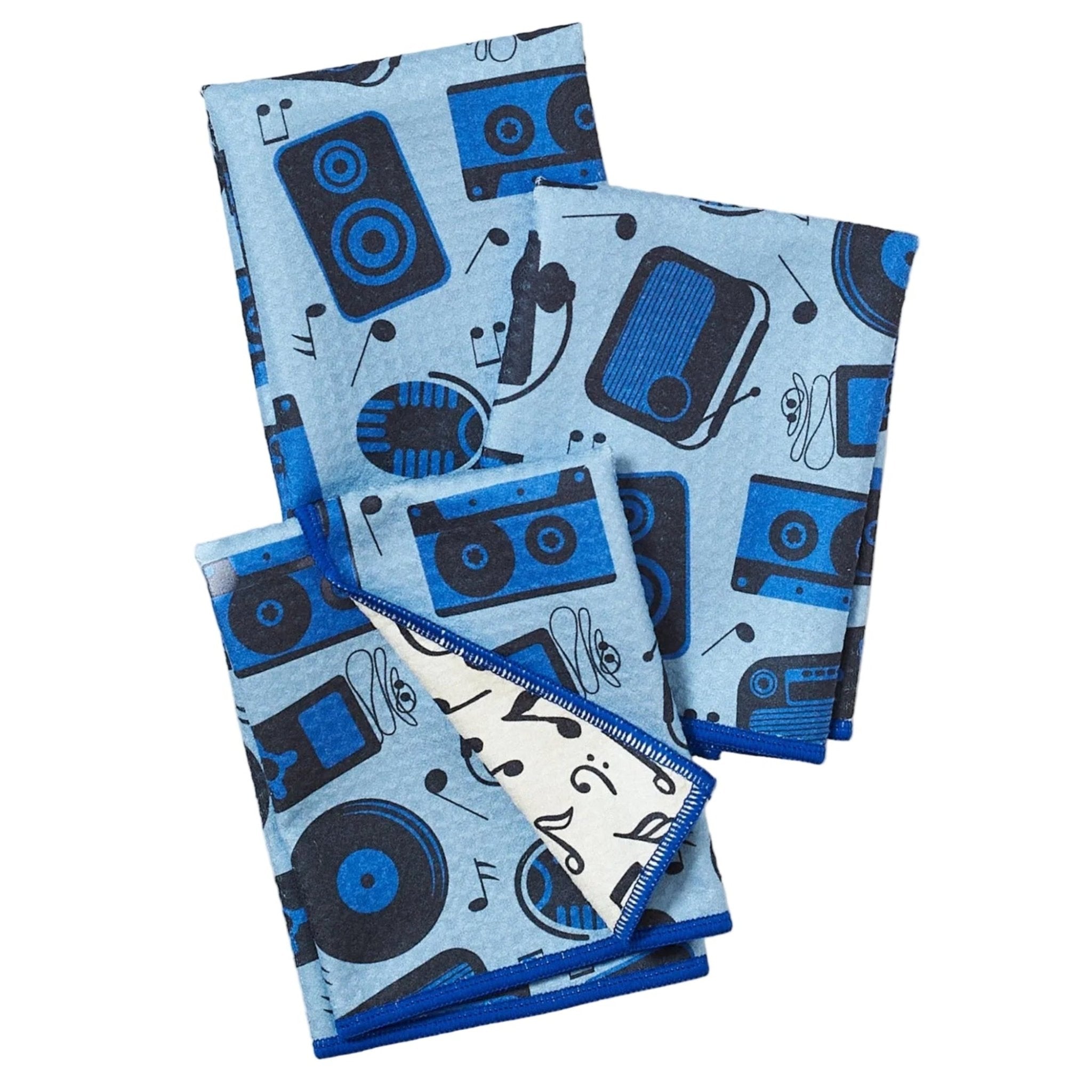 Mighty Mini Towel (Set of 3) Reversible - Signature Collection Tunes - Once Again Home Co.