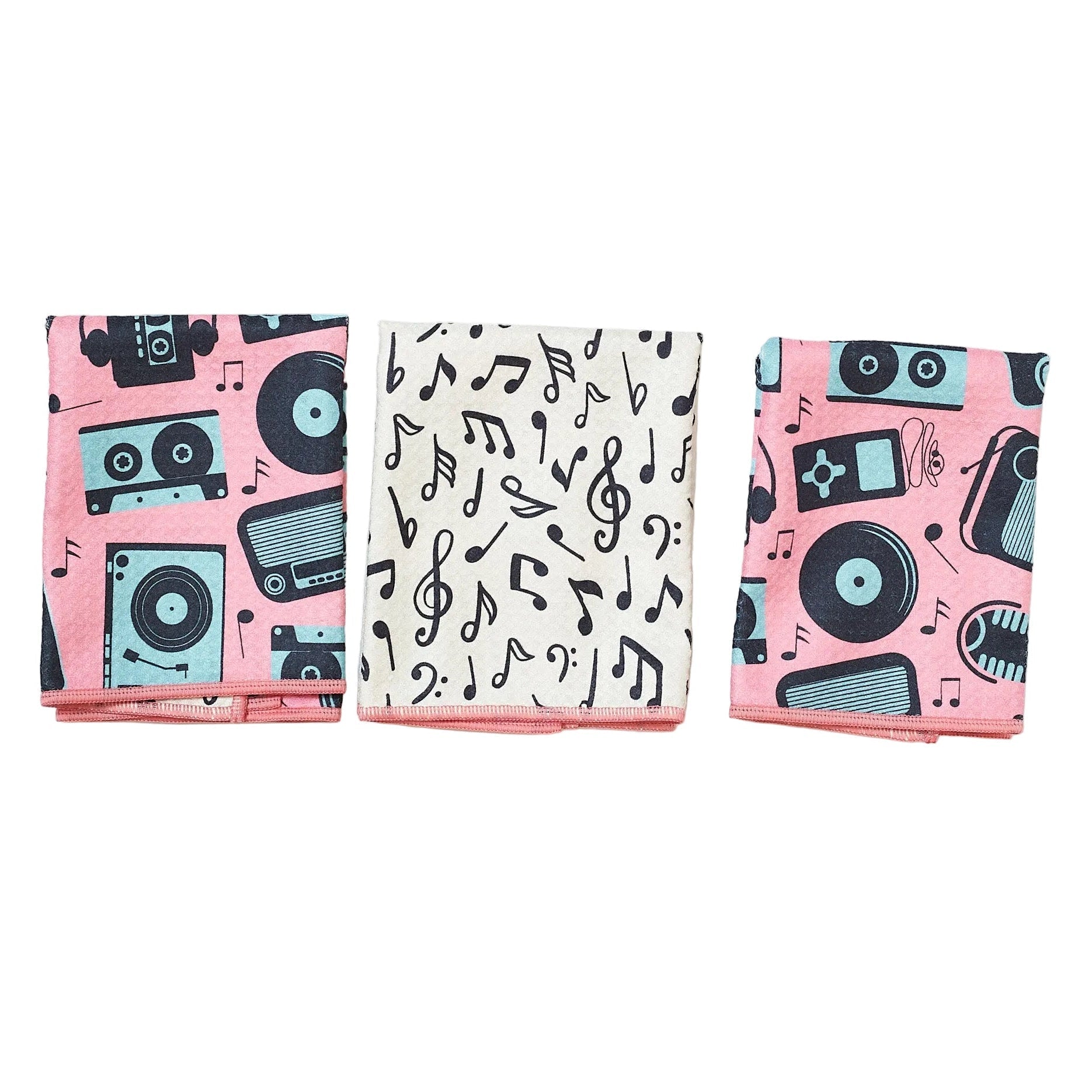 Mighty Mini Towel (Set of 3) Reversible - Signature Collection Tunes - Once Again Home Co.