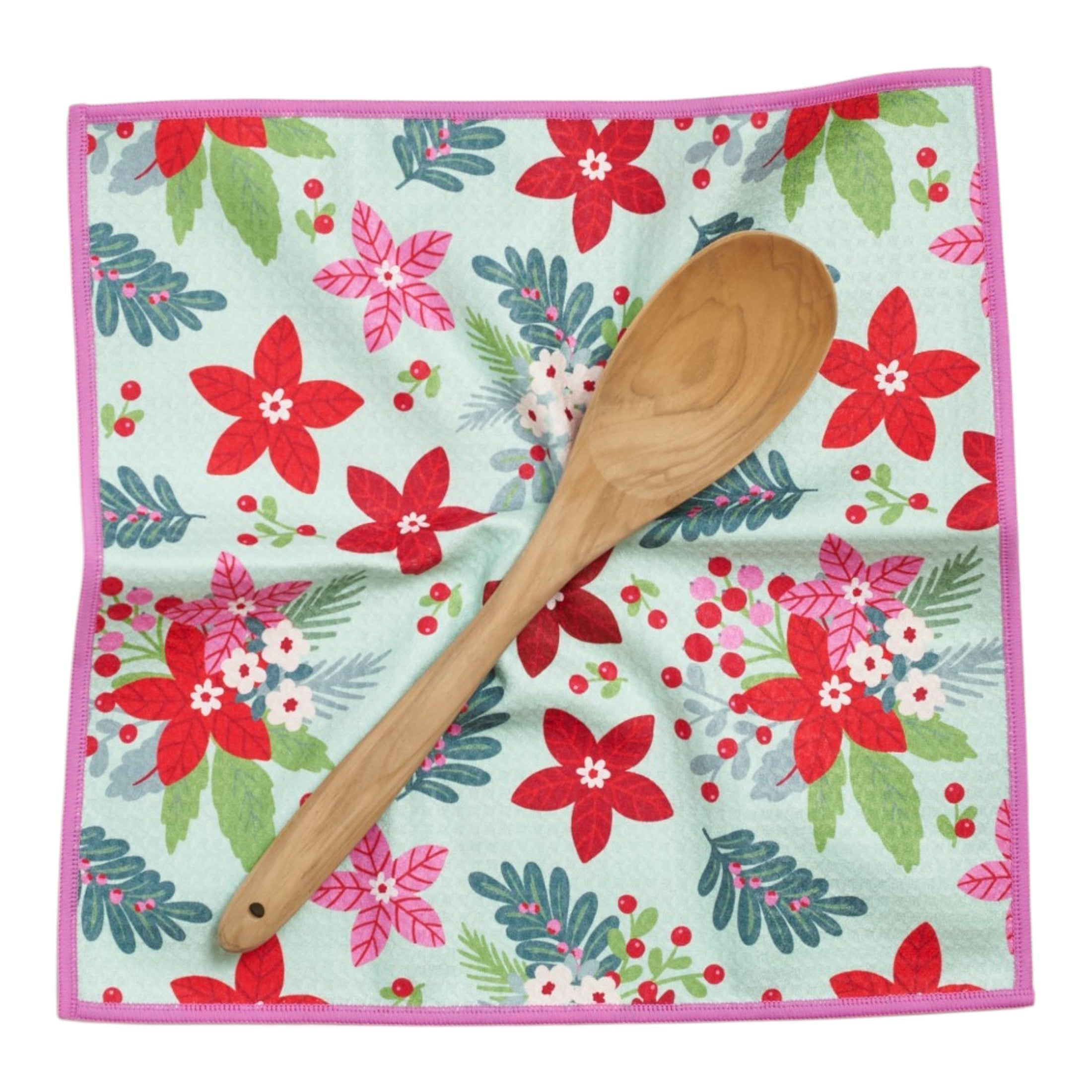 Mighty Mini Towel (Set of 3) Reversible - Signature Poinsettia Garden - Once Again Home Co.