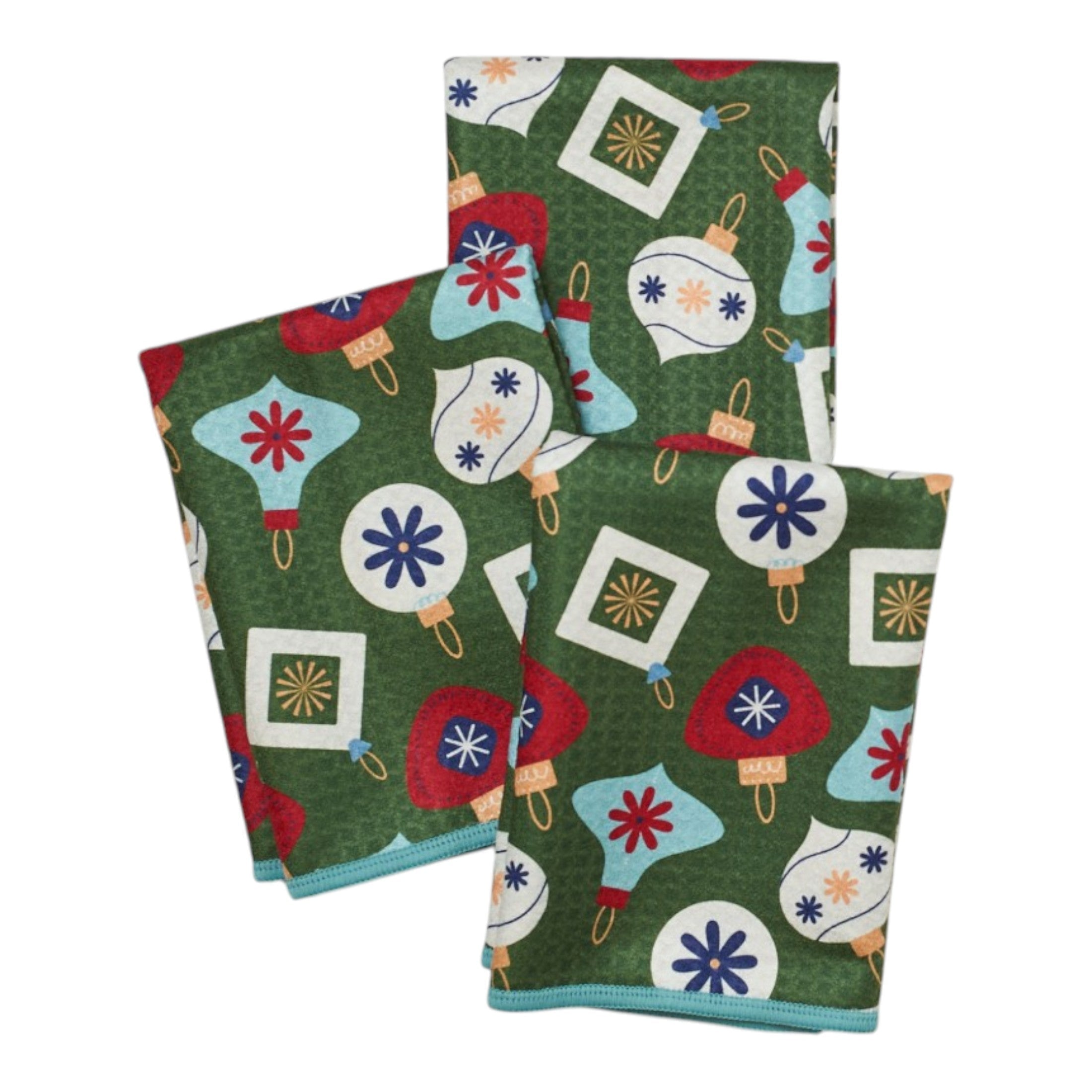 Mighty Mini Towel (Set of 3) Reversible - Signature Retro Ornaments - Once Again Home Co.
