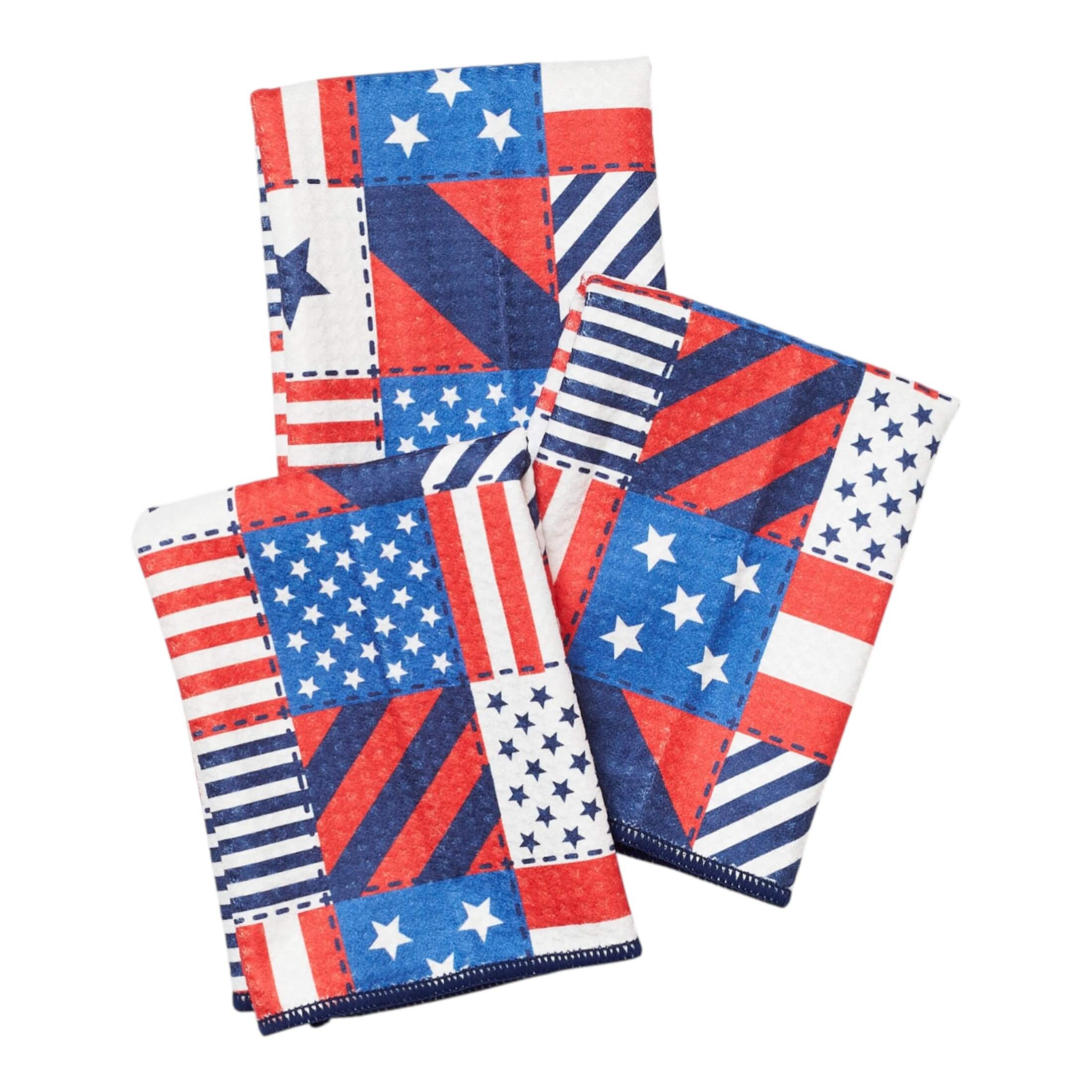 Mighty Mini Towel (Set of 3) - Signature Collection Flag Quilt - Once Again Home Co.