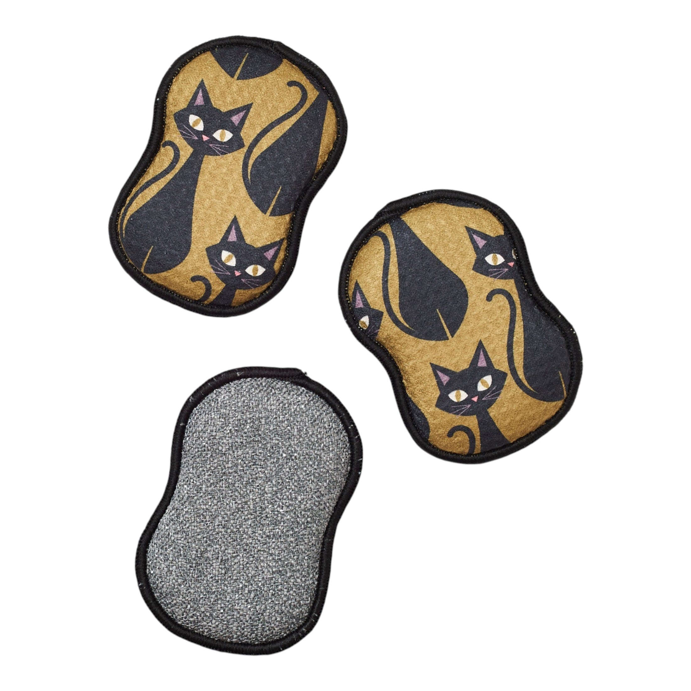 RE:usable Sponges (Set of 3) - Heather Jacobs Black Cat - Once Again Home Co.