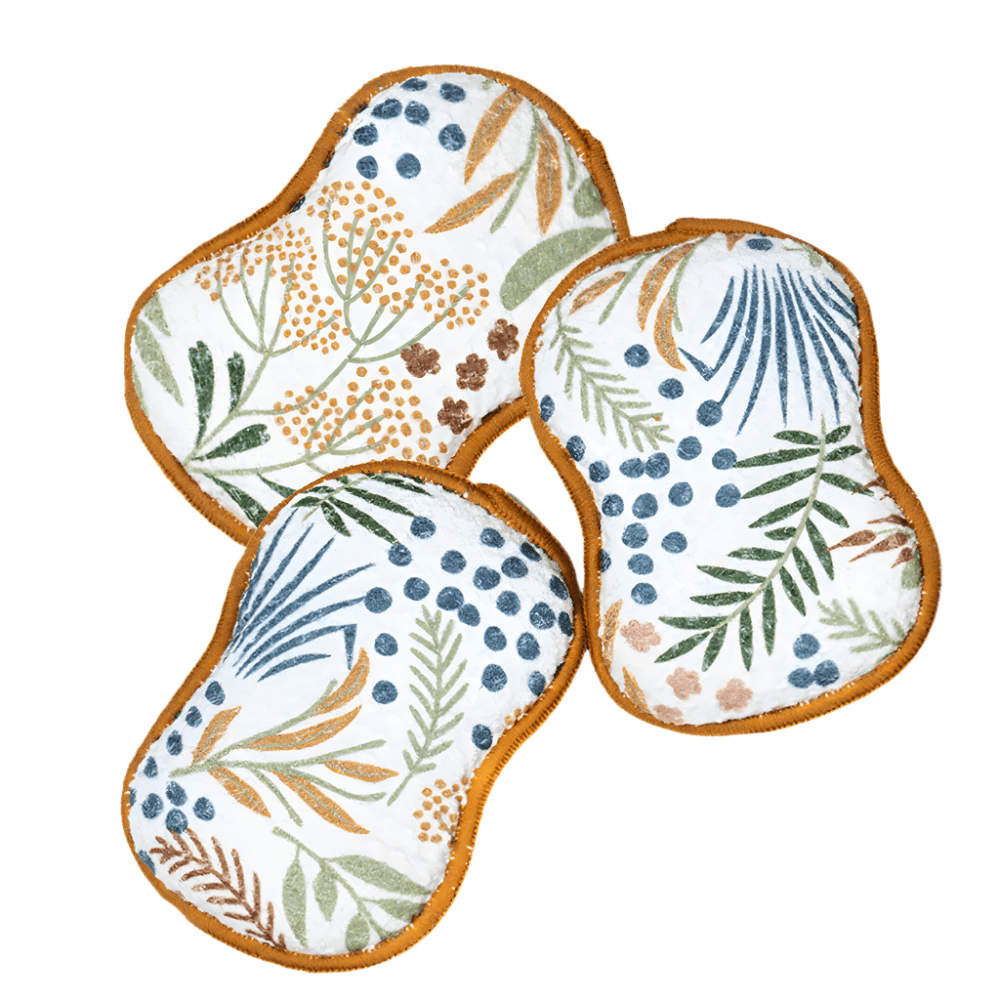 RE:usable Sponges (Set of 3) - Multi Leaf - Once Again Home Co.