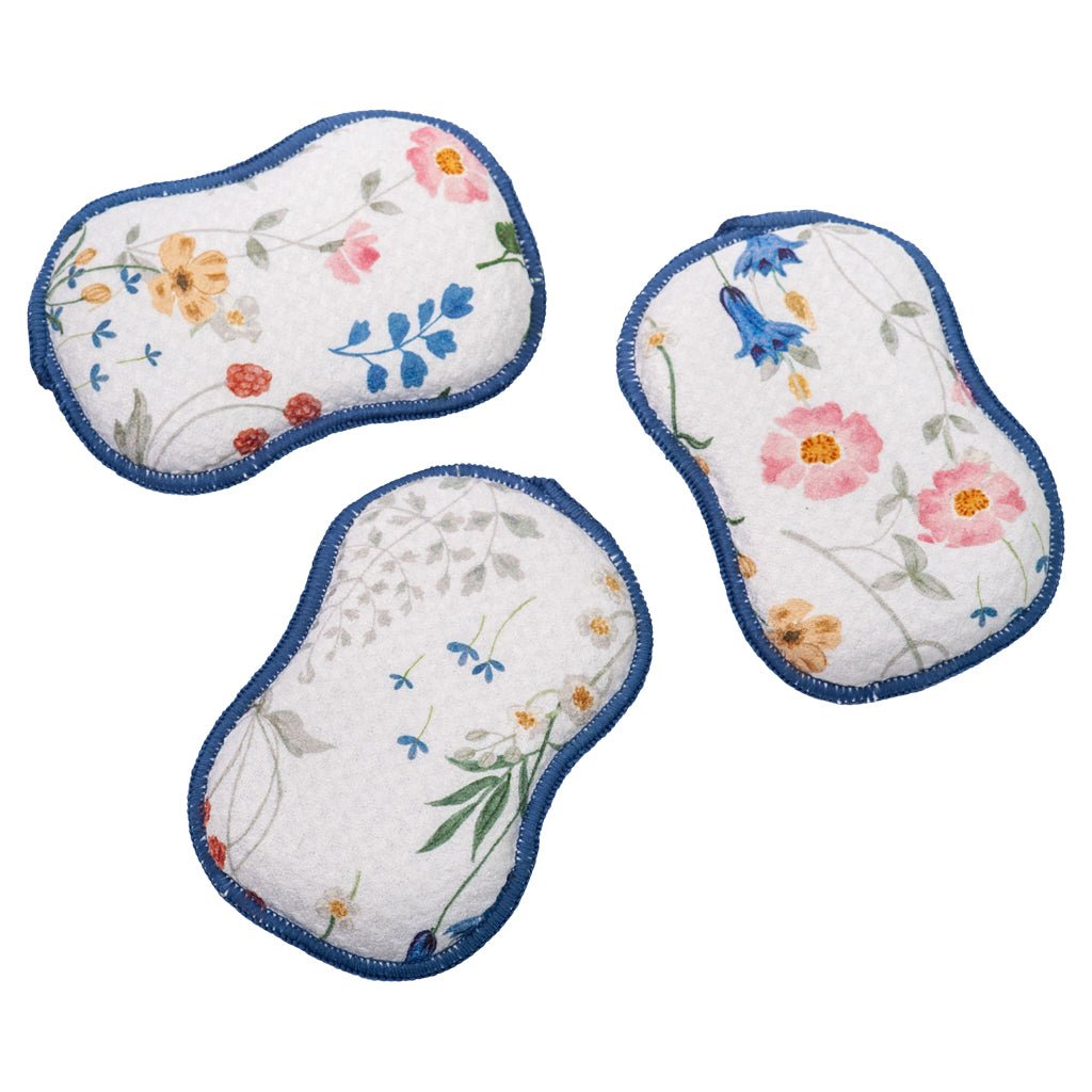 RE:usable Sponges (Set of 3) - Serenity Floral - Once Again Home Co.