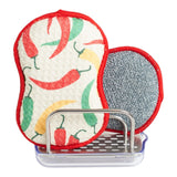 RE:usable Sponges (Set of 3) - Signature Collection Chili Peppers - Once Again Home Co.