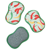 RE:usable Sponges (Set of 3) - Signature Collection Chili Peppers - Once Again Home Co.