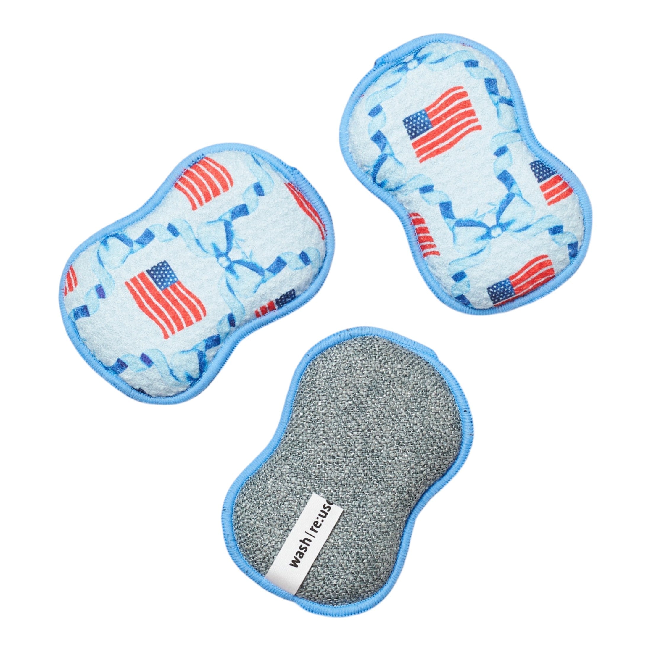 RE:usable Sponges (Set of 3) - Signature Collection Flag Ribbon - Once Again Home Co.
