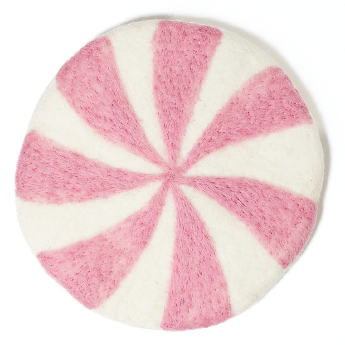 Wool Trivet - Candy Cane in Pink - Once Again Home Co.