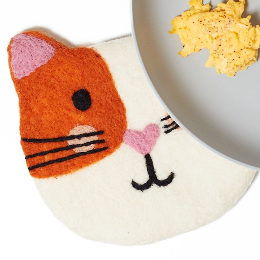 Wool Trivet - Cat - Once Again Home Co.
