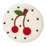 Wool Trivet - Mary Engelbreit Cherries - Once Again Home Co.