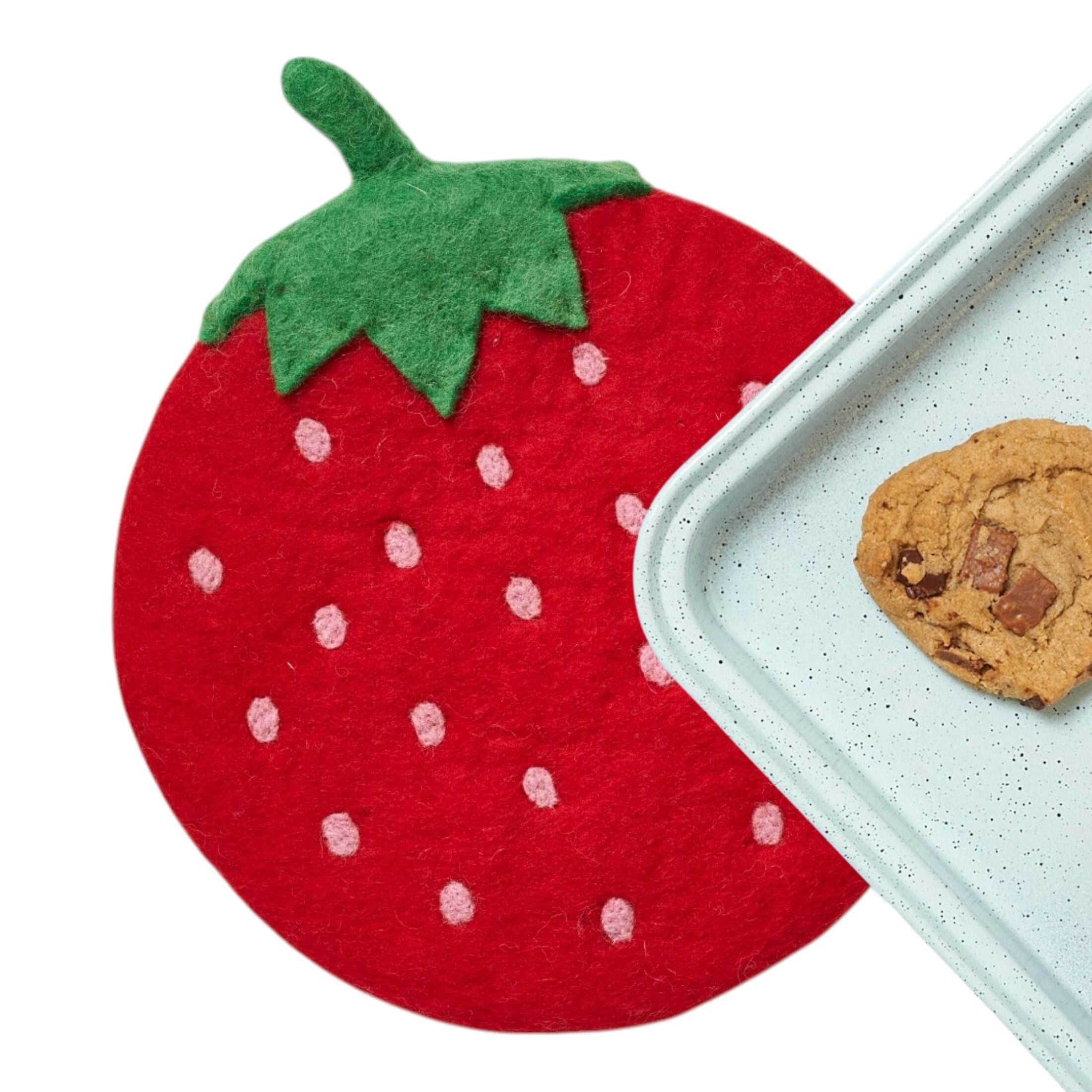 Wool Trivet - Strawberry - Once Again Home Co.